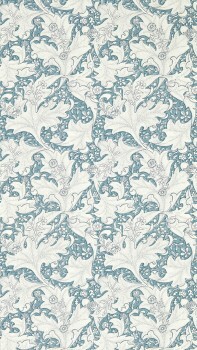 non-woven wallpaper small flowers and dots blue MEWW217187