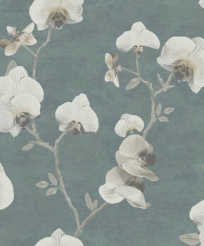 Blütenoptik Pastell grün Tapete Malibu Rasch Textil 101428