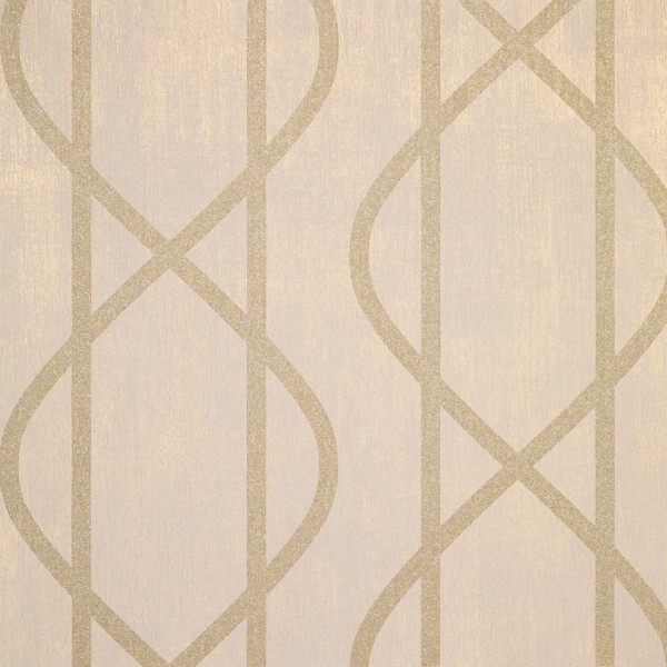 Beige non-woven wallpaper curved and straight lines Universe Hohenberger 81219-HTM