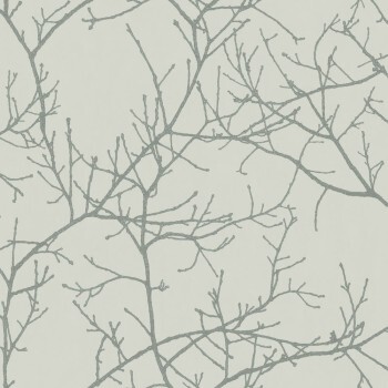 Gray non-woven wallpaper filigree branches Casadeco - Riverside 3 Texdecor RVSD16967135