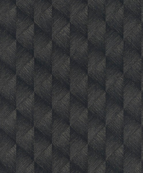 diamond texture vinyl wallpaper black Tropical House Rasch 687958