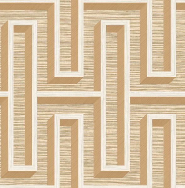 non-woven wallpaper labyrinth motif cream 026721