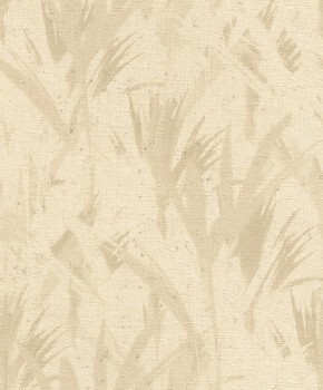 Leaves and branches beige non-woven wallpaper Concrete Rasch 520743