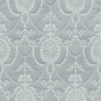 ornament pattern vinyl wallpaper smoke gray Trianon 13 Rasch 570830