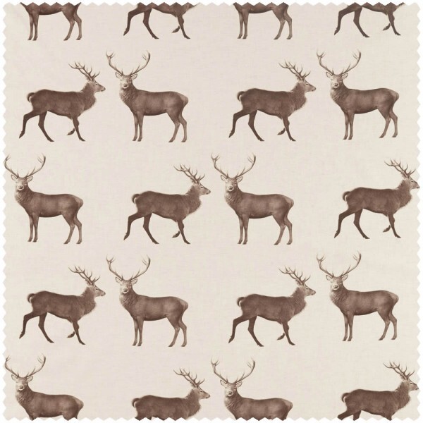 Deer cream furnishing fabric Sanderson Arboretum 226528