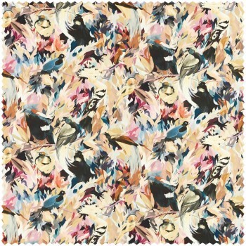 wild rainforest motif black furnishing fabric Sanderson Harlequin - Color 1 HTEF121009