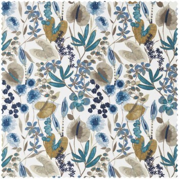 flowers leaves and branches beige furnishing fabric Sanderson Harlequin - Color 1 HAMA120333