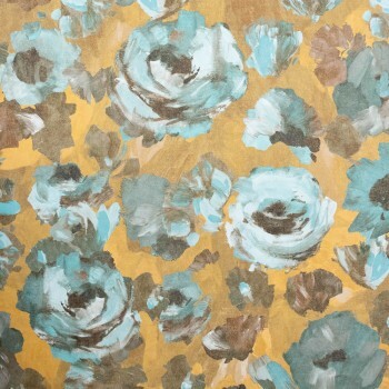 Opulent floral pattern gold non-woven wallpaper Julie Feels Home Hohenberger 26905-HTM