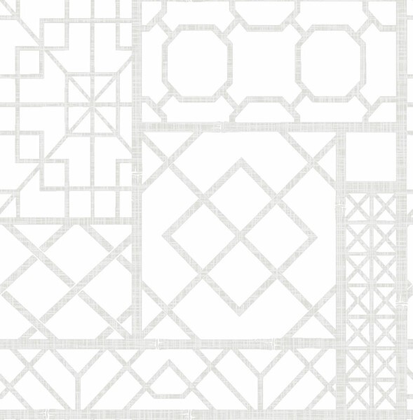 Square look gray and white wallpaper Charleston Rasch Textil 031308