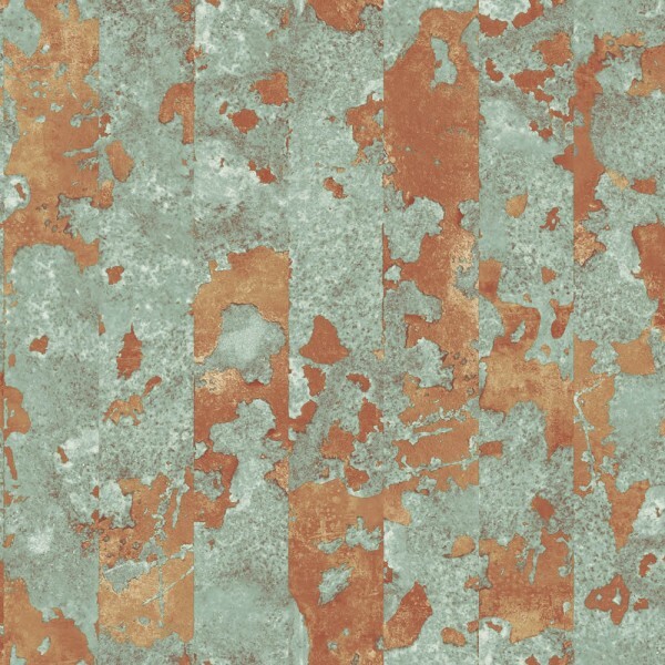 Green and Copper Wallpaper Stripe Texture Grunge Essener G45361