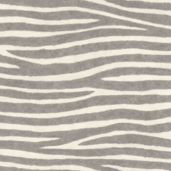 Wallpaper zebra pattern gray and beige 751734