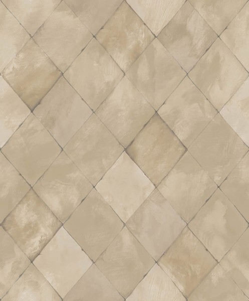 Brown and Earth Tone Diamond Wallpaper Kitchen Recipes Essener G12259