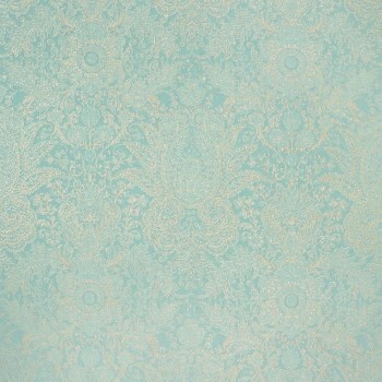 Turquoise non-woven wallpaper opulent pattern Precious Hohenberger 65187-HTM