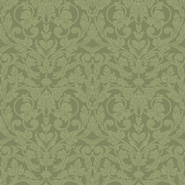 Ornamentenoptik Mustertapete grün Ekbacka 014009