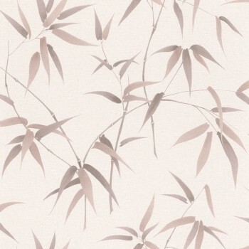 non-woven wallpaper bamboo plants cream 291390