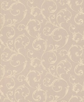 non-woven wallpaper tendril pattern beige 88877