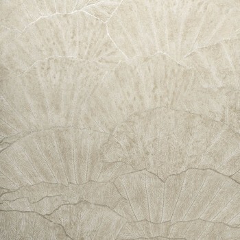 beige non-woven wallpaper shells Feel Hohenberger 65003-HTM
