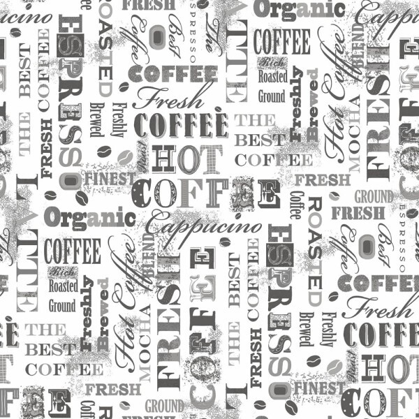 Coffeehouse Style Wallpaper Gray Kitchen Recipes Essener G12309