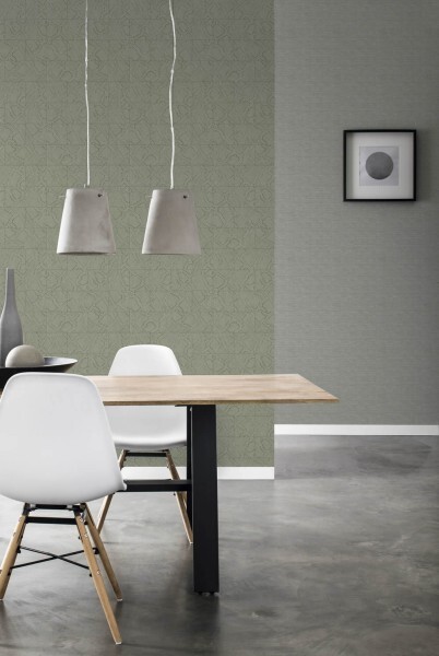 non-woven wallpaper leather look gray 347786