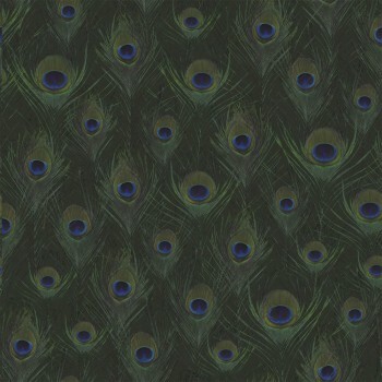 non-woven wallpaper feather pattern black 347765