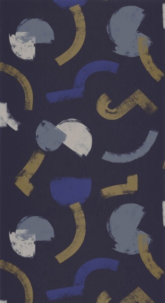 Muster Vliestapete blau und mehrfarbig Casadeco - Gallery Texdecor GLRY86136617