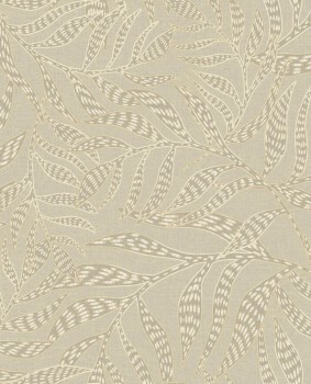 leaf pattern wallpaper beige Terra Eijffinger 391552