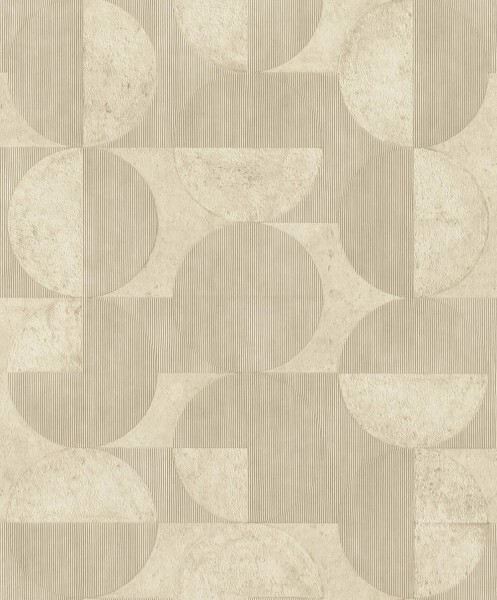 Two different structures beige non-woven wallpaper Concrete Rasch 521337