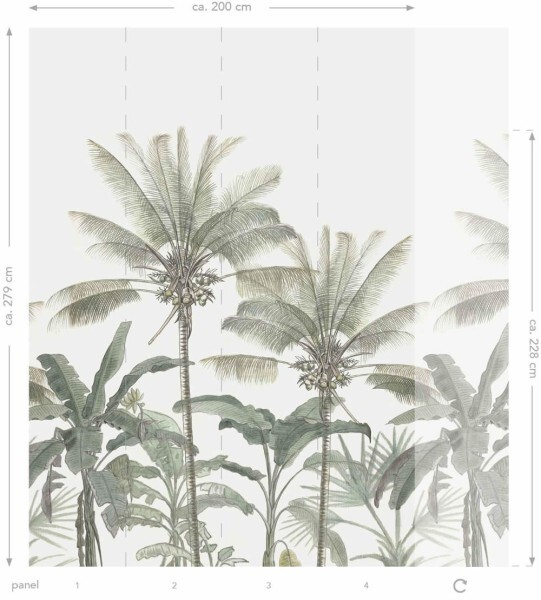 Wandbild Botanische Palmen IIXL Paradise 158947