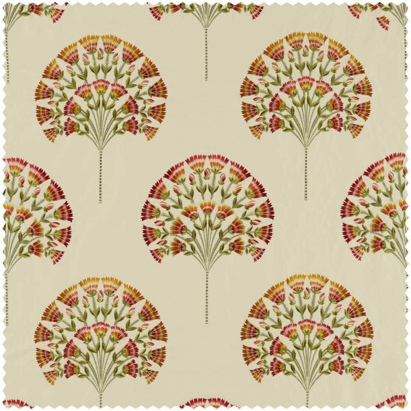 Tulip pattern beige furnishing fabric Sanderson Arboretum 237317