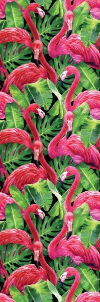 Flamingo Pattern Mural Pink & Green Global Fusion Essener G45274