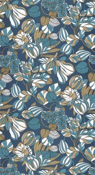 Small flowers wallpaper blue Casadeco - 1930 Texdecor MNCT85716306