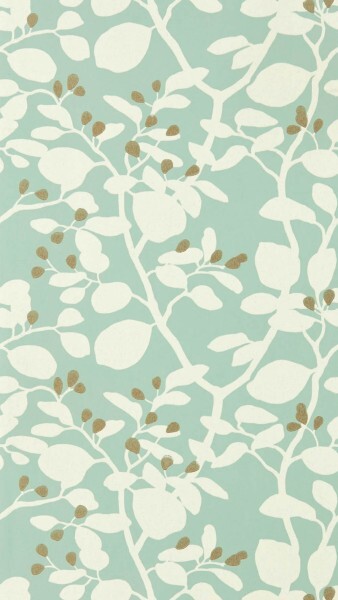Leaves and Twigs Green Wallpaper Sanderson Harlequin - Color 1 HTEW112771