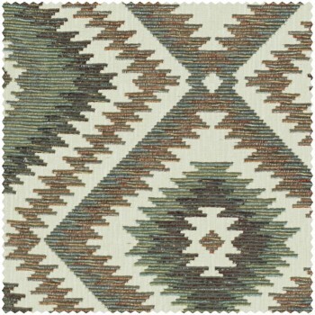 graphic shapes and lines sage green furnishing fabric Sanderson Caspian DCAC236915
