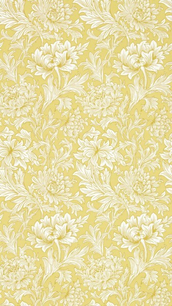 Wallpaper stylized tendrils yellow MSIM217068