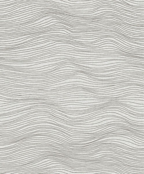 gray non-woven wallpaper horizontal lines Malibu Rasch Textil 101423
