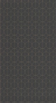 Grafische Kreise Tapete schwarz Casadeco - 1930 Texdecor MNCT85699509