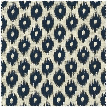 traditionelles Muster beige dunkelblau Dekostoff Sanderson Caspian DCAC236911