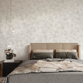Soft haptic gray non-woven wallpaper Precious Hohenberger 81287-HTM