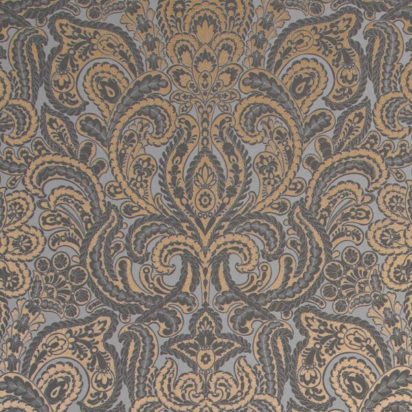 Floral ornaments in 3D optics with copper luster pigments Fleece gray Adonea Hohenberger 64328-HTM