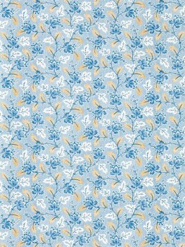 gepunktete Blüten blau Vliestapete Sanderson Arboretum 217232