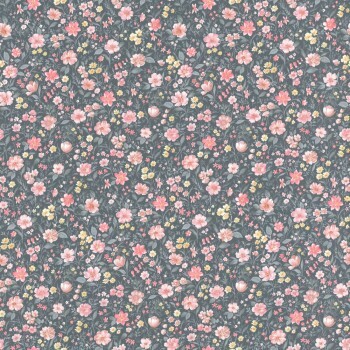 floral optics gray and pink wallpaper Petite Fleur 5 Rasch Textil 288390