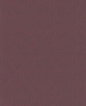 Eijffinger Siroc 55-376061 dunkel-rot Labyrinth Vlies-Tapete