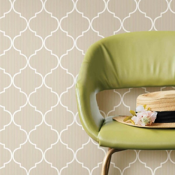 Forms non-woven wallpaper beige Blooming Garden Rasch Textil 084018
