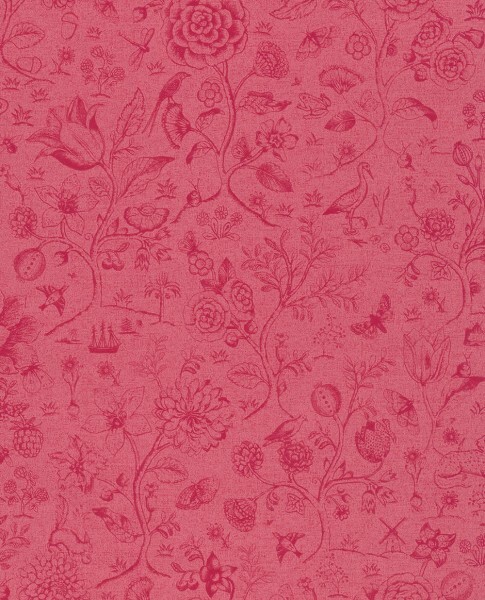 Eijffinger PIP Studio 55-375013, non-woven wallpaper red flowers