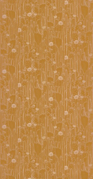 desert plant non-woven wallpaper yellow Casadeco - Botanica Texdecor BOTA85922376