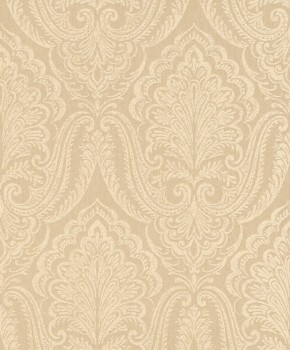 non-woven wallpaper large and small leaves cream 88709