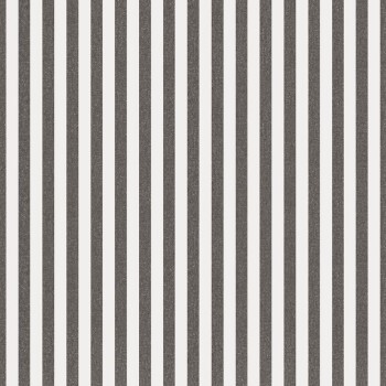 Black and white non-woven wallpaper stripes Blooming Garden Rasch Textil 084054