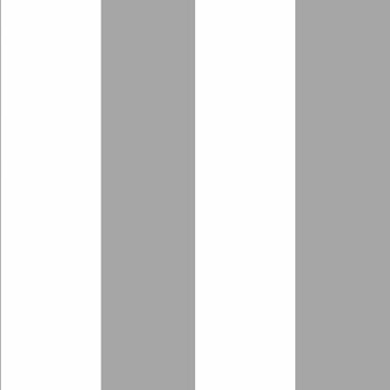 Breite Streifentapete weiß-silber Stripes 002153
