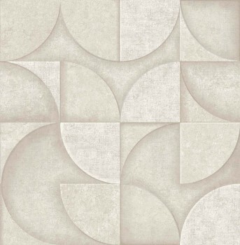 non-woven wallpaper semicircles cream 026747