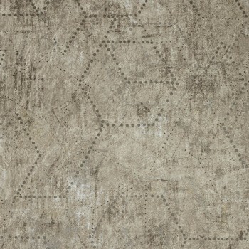 Pattern decorated with real glass beads brown wallpaper Divino Hohenberger 81316-HTM